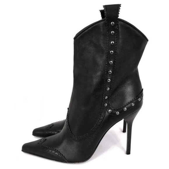 Vintage YVES SAINT LAURENT Haute Couture Ankle Boots - Picture 1 of 8